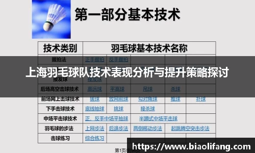 上海羽毛球队技术表现分析与提升策略探讨